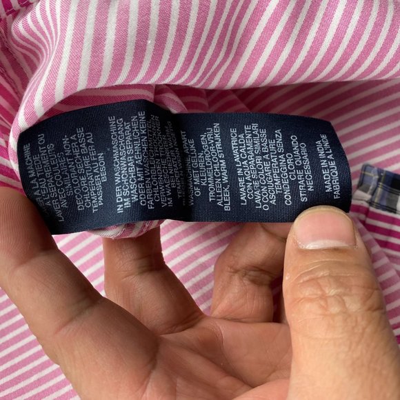 Robert Graham X Shirt Men Medium M Pink White Striped Button Up Long Sleeve - Picture 8 of 12